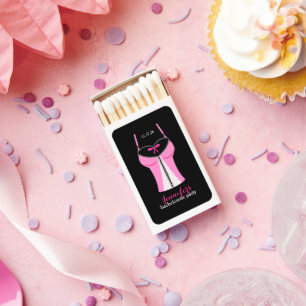 Pink Bustier Girls Night Out Bachelorette Party Matchboxes