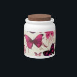 Pink Butterflies Candy Jar<br><div class="desc">These beautiful butterflies are sure to make any girl smile</div>