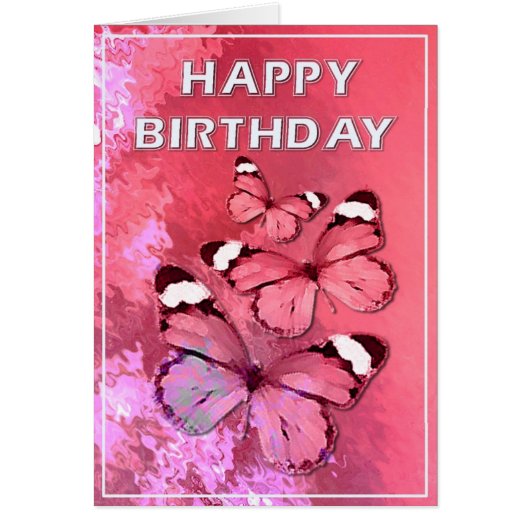 Pink butterflies cards (Front)