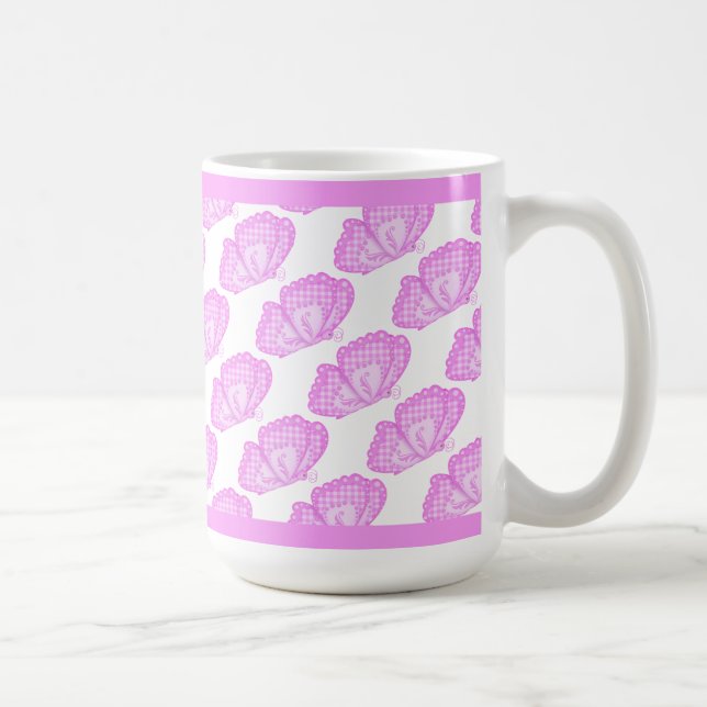 Pink Butterflies Coffee Mug (Right)
