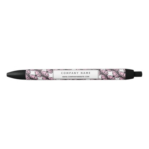 Pink Butterflies Custom Business Promotional Pen 