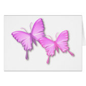 Pink Butterflies Design Card (Front Horizontal)