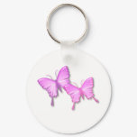 Pink Butterflies Design Keychain