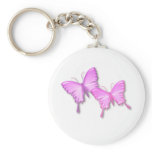 Pink Butterflies Design Keychain