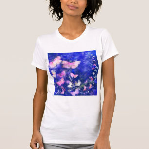 Pink Butterflies Flying T-Shirt Drawing