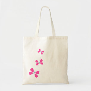 Pink Butterflies Flying Tote Bag