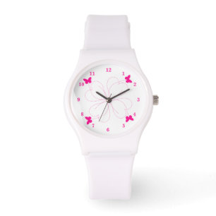 Pink Butterflies Flying Watch Spring