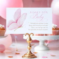 Pink Butterflies Girl Baby Shower Books for Baby