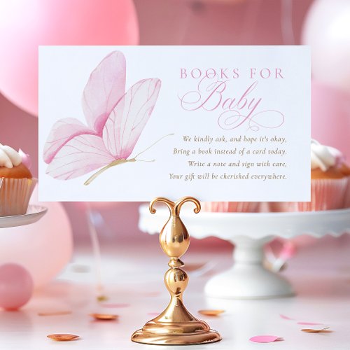 Pink Butterflies Girl Baby Shower Books for Baby