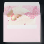 Pink Butterflies Girl Baby Shower Envelope<br><div class="desc">Sweetly pink,  mauve,  blush and gold to pair with our "Butterfly Kisses and Baby Wishes" girl Baby Shower design featuring butterflies in various color cordinated combinations on a watercolor background of light blush and pink.  Composite design by Holiday Hearts Designs.</div>