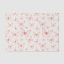 Pink butterflies in cream