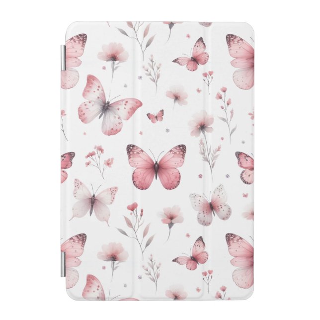 Pink Butterflies  iPad Mini Cover (Front)