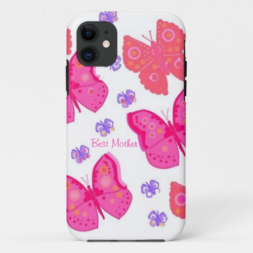Pink Butterflies iphone cases add name or message