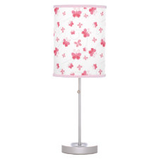 Pink Butterflies Lamp