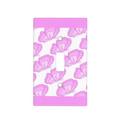 Pink Butterflies Light Switch Cover