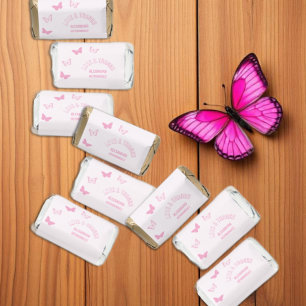 Pink Butterflies Quinceanera Hershey's Miniatures