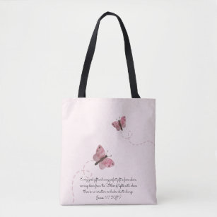 Pink Butterflies  Tote Bag