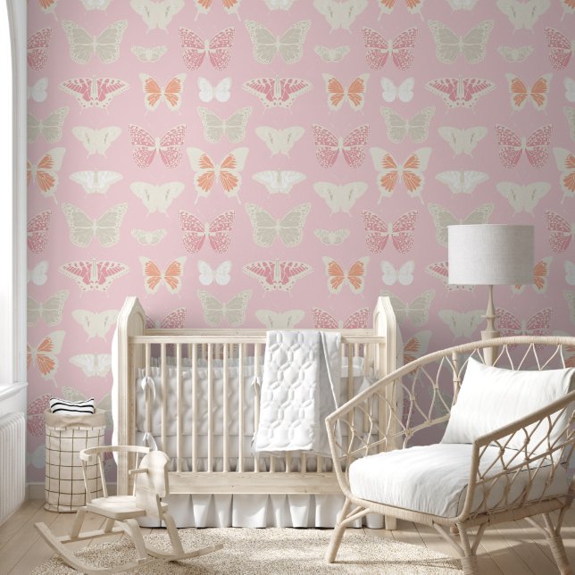 Pink Butterflies Wallpaper (Kids)