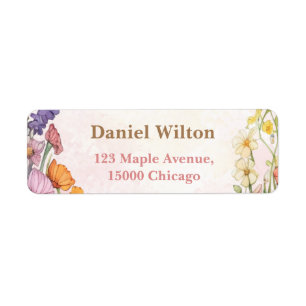 Pink Butterfly Baby Shower Floral Garden Label