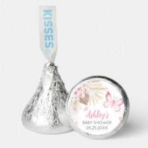 Pink Butterfly Baby Shower Square Hershey®'s Kisses®