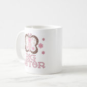 Pink Butterfly Big Sister Coffee Mug (Front Left)