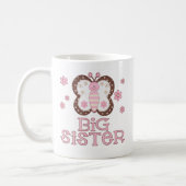 Pink Butterfly Big Sister Coffee Mug (Left)