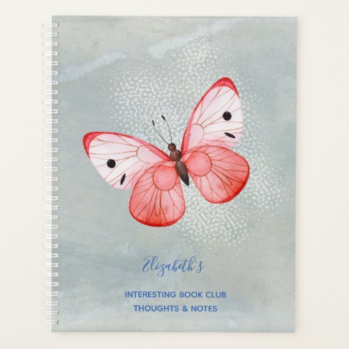 Pink Butterfly Book Club Member Organizer