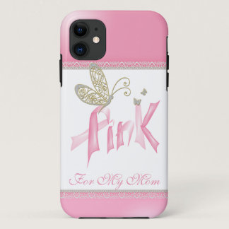 Pink Butterfly Breast Cancer iPhone case