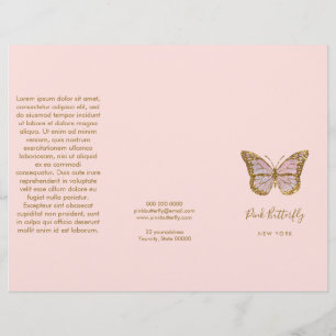 pink butterfly brochure