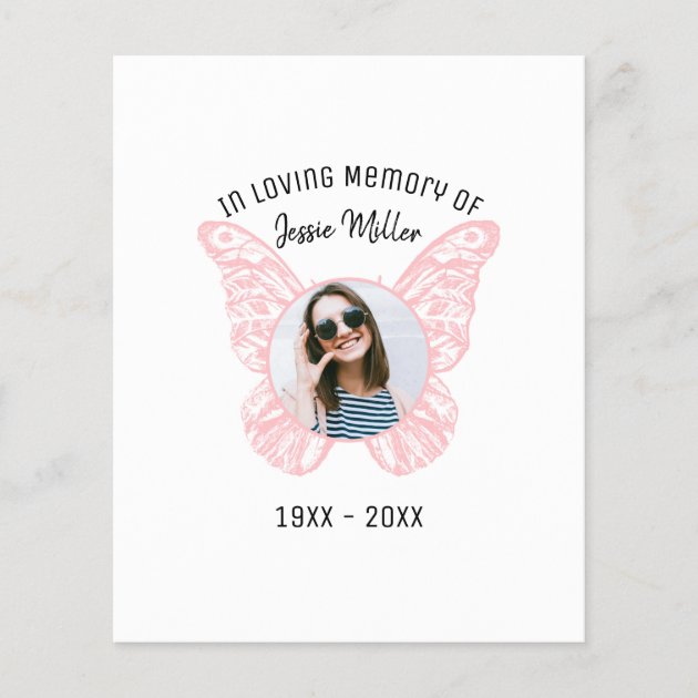 Pink Butterfly Budget Photo Memorial Invitation Zazzle   Pink Butterfly Budget Photo Memorial Invitation Rd42afb3cb430463db91620a4ebe98bfe Tcvgf 630 