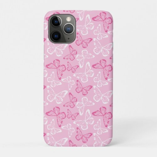 Pink Butterfly iPhone 11 Pro Case