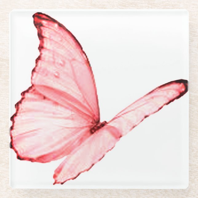 Pink Butterfly Coaster (Front)
