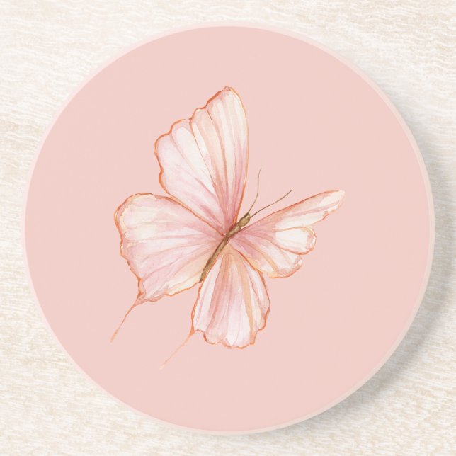 Pink Butterfly Coaster (Front)