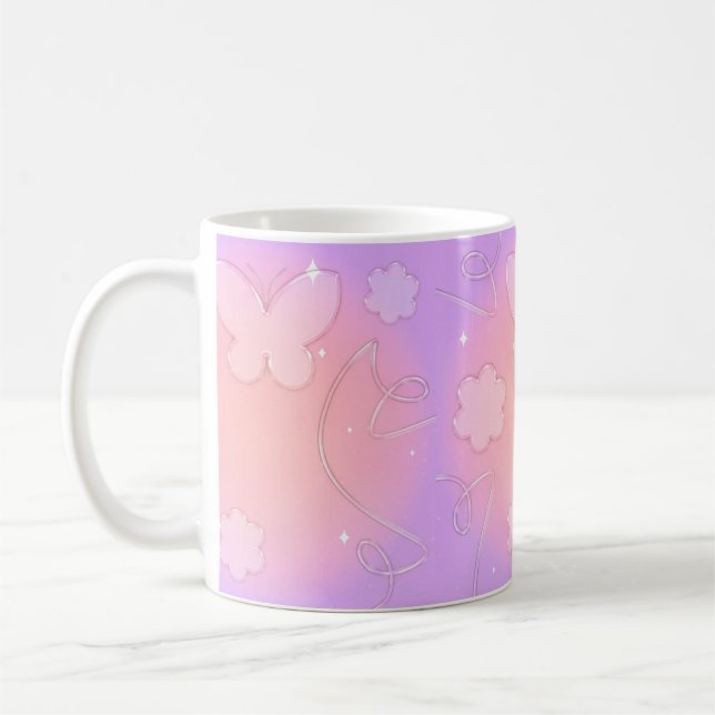 Pink 🩷 butterfly coffee mug (Left)