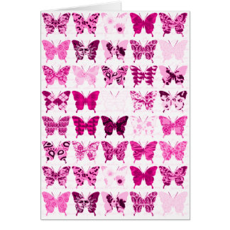 Pink Butterfly Collage Cards