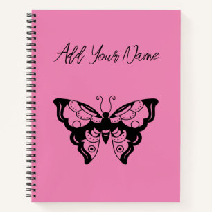Pink Butterfly - Create Your Own Notebook