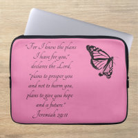 Pink Butterfly Custom Bible Verse Jeremiah 29:11