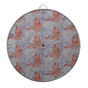 Pink Butterfly Dart Board
