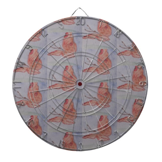 Pink Butterfly  Dart Board (Front)