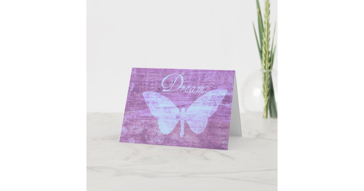 Pink Butterfly Dream Card Zazzle