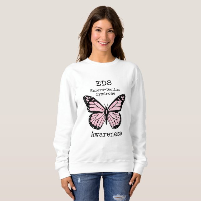 Pink Butterfly EDS Awareness Shirt (Front Full)