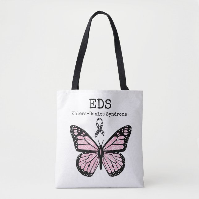 PInk Butterfly Ehlers-Danlos syndrome EDS  bag (Front)