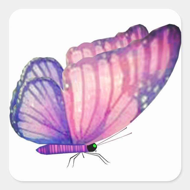 Pink Butterfly Envelope Seals (Front)