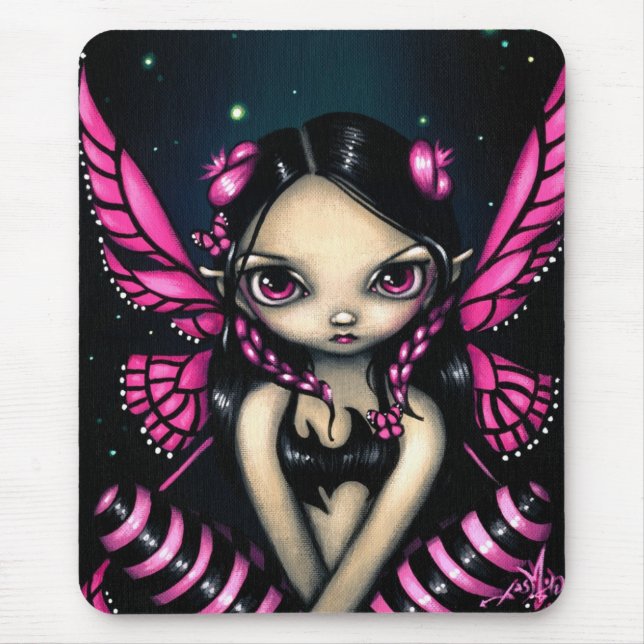 "Pink Butterfly Fairy" Mousepad (Front)