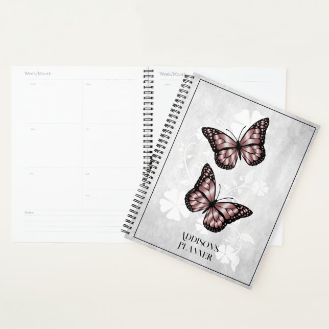 Pink Butterfly Floral Planner (Display)