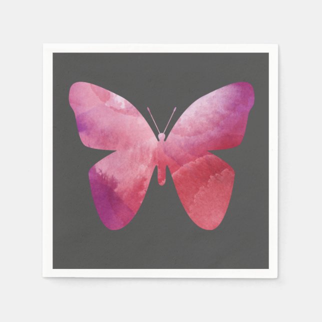 Pink butterfly freedom whimsical napkins (Front)