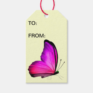 Pink Butterfly Gift Tags