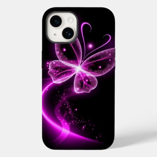 Pink Butterfly Graphic iPhone Case