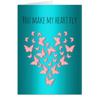 Pink Butterfly Heart Valentine's Day