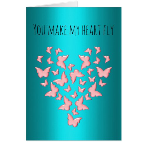 Pink Butterfly Heart Valentine's Day